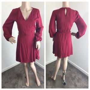 NEW Charlotte Russe wine peasant dress
